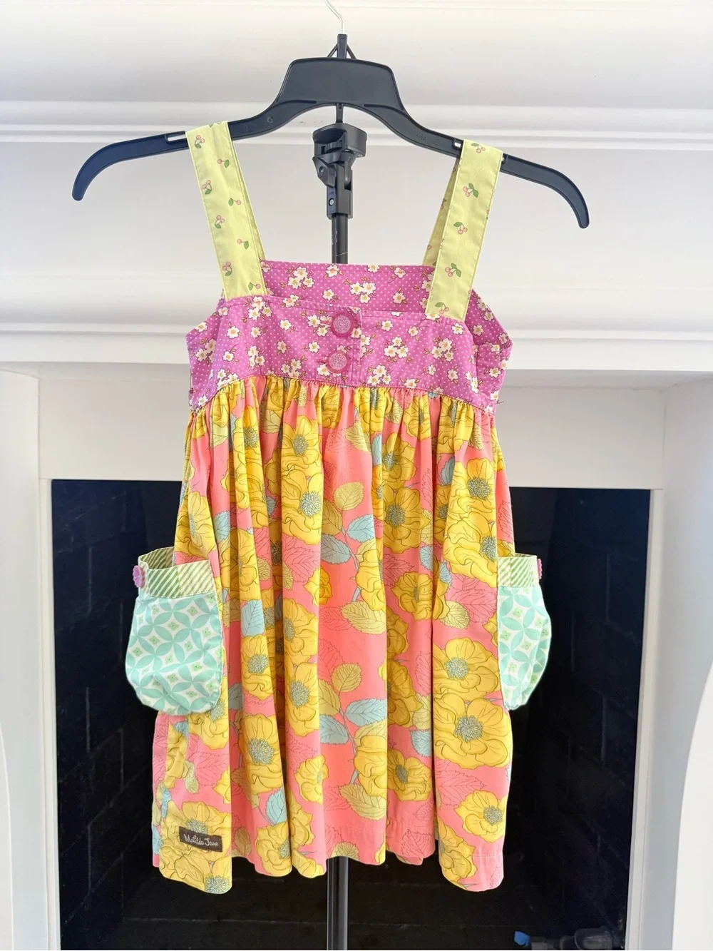 Matilda Jane Pink Yellow Floral Patchwork Sundress